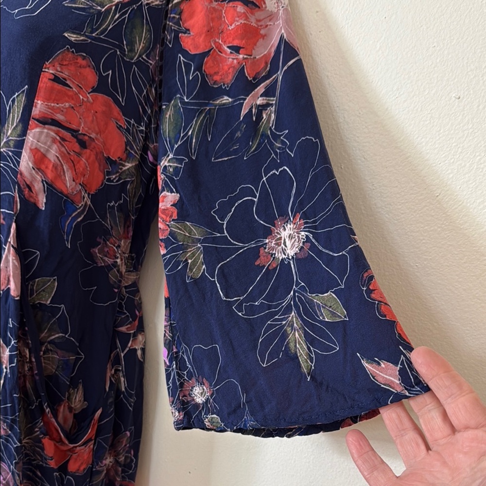 Free People Eyes on You Floral and Navy High-Low Dress SKU0339 - Picture 5 of 11